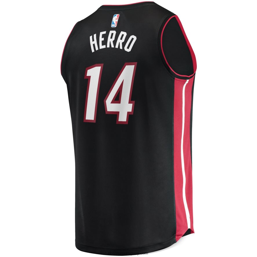 camiseta replica miami heat tyler herro negra fast break 6L080N922 NBA