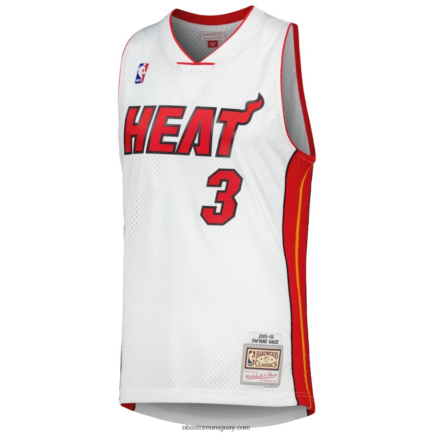 miami heat dwyane wade mitchell & ness white hardwood classics swingman jersey 6L080N112 NBA