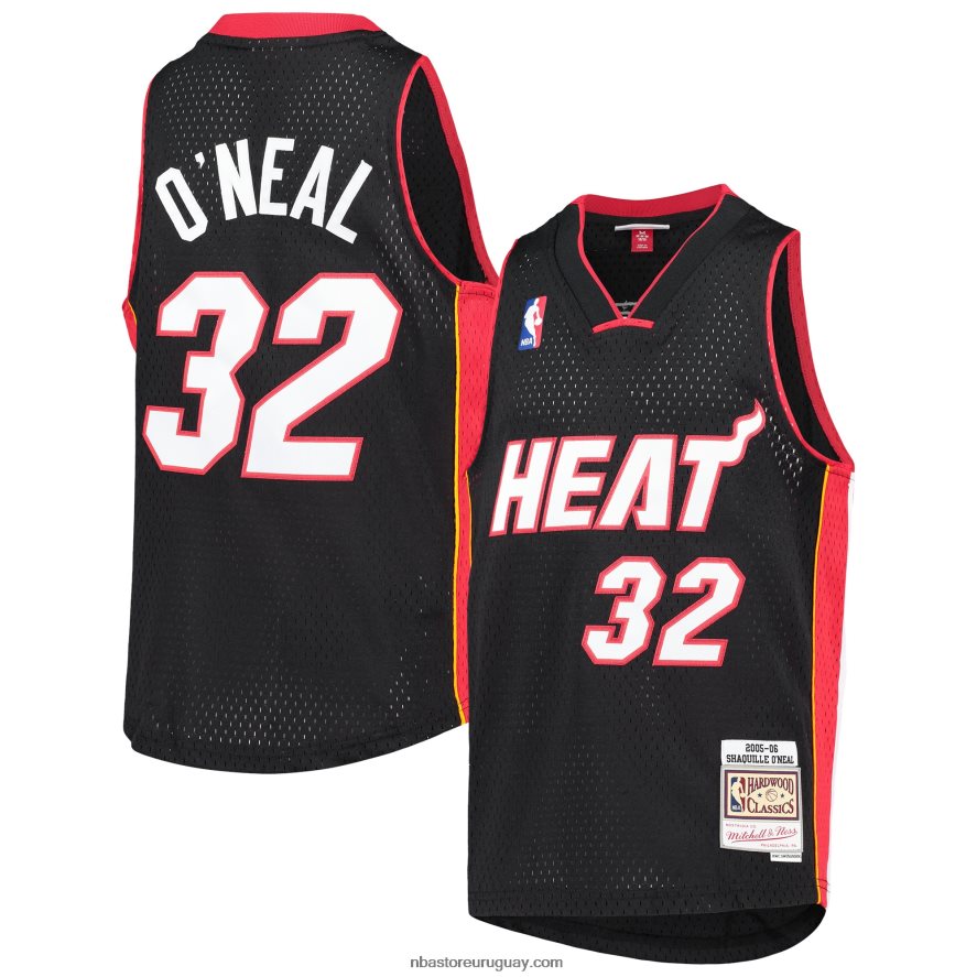 miami heat shaquille o\'neal negro grande y alto hardwood classics swingman jersey 6L080N6023 NBA