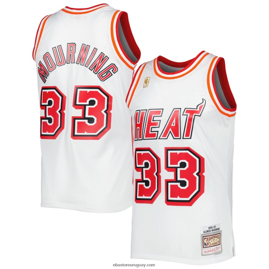 mitchell & ness alonzo luto blanco miami heat hardwood classics swingman jersey 6L080N5072 NBA