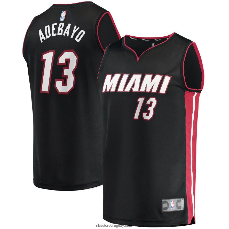 réplica de camiseta miami heat bam adebayo negra fast break 6L080N2281 NBA