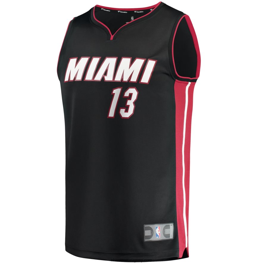 réplica de camiseta miami heat bam adebayo negra fast break 6L080N2281 NBA