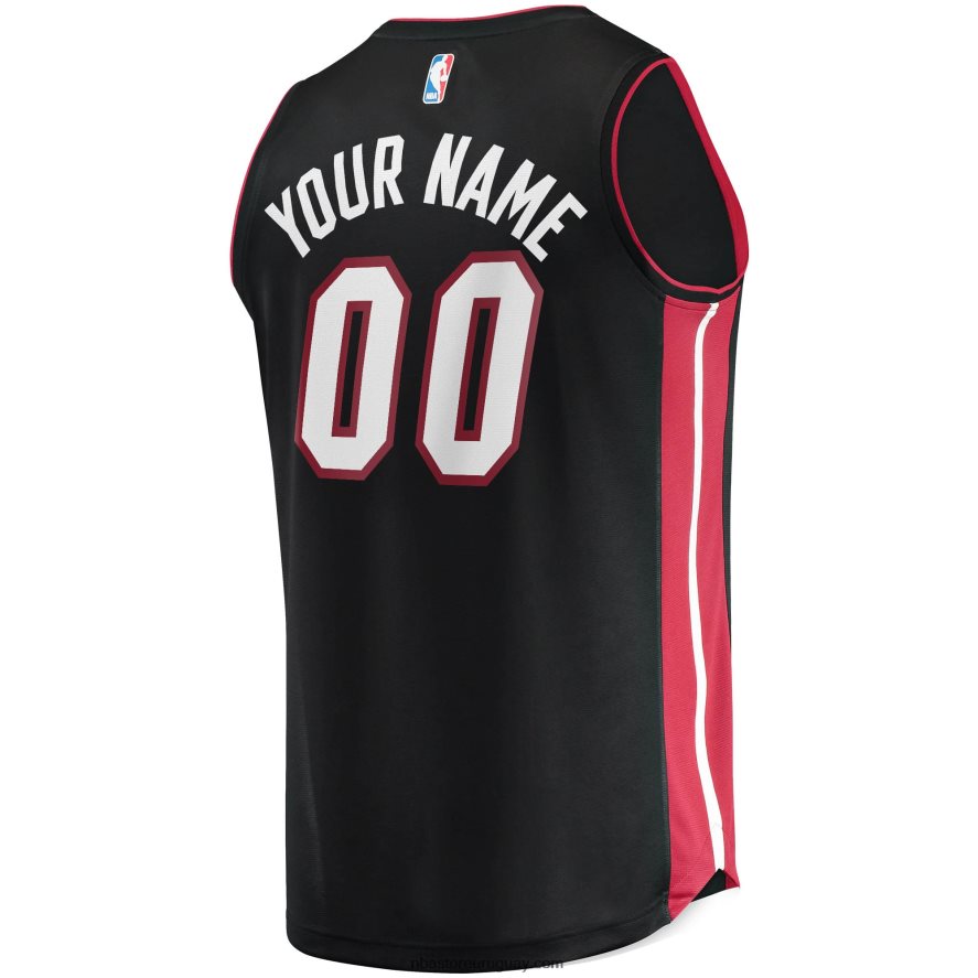 réplica de camiseta personalizada miami heat negra fast break 6L080N688 NBA