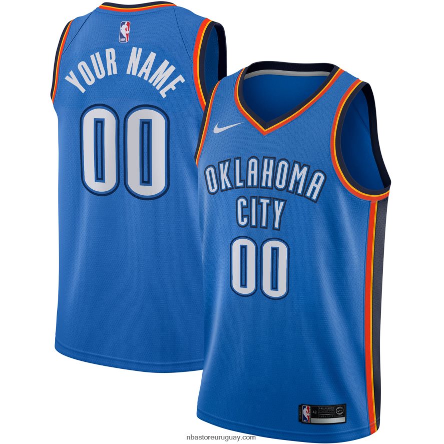 Oklahoma City Thunder Nike azul Swingman camiseta personalizada 6L080N2588 NBA