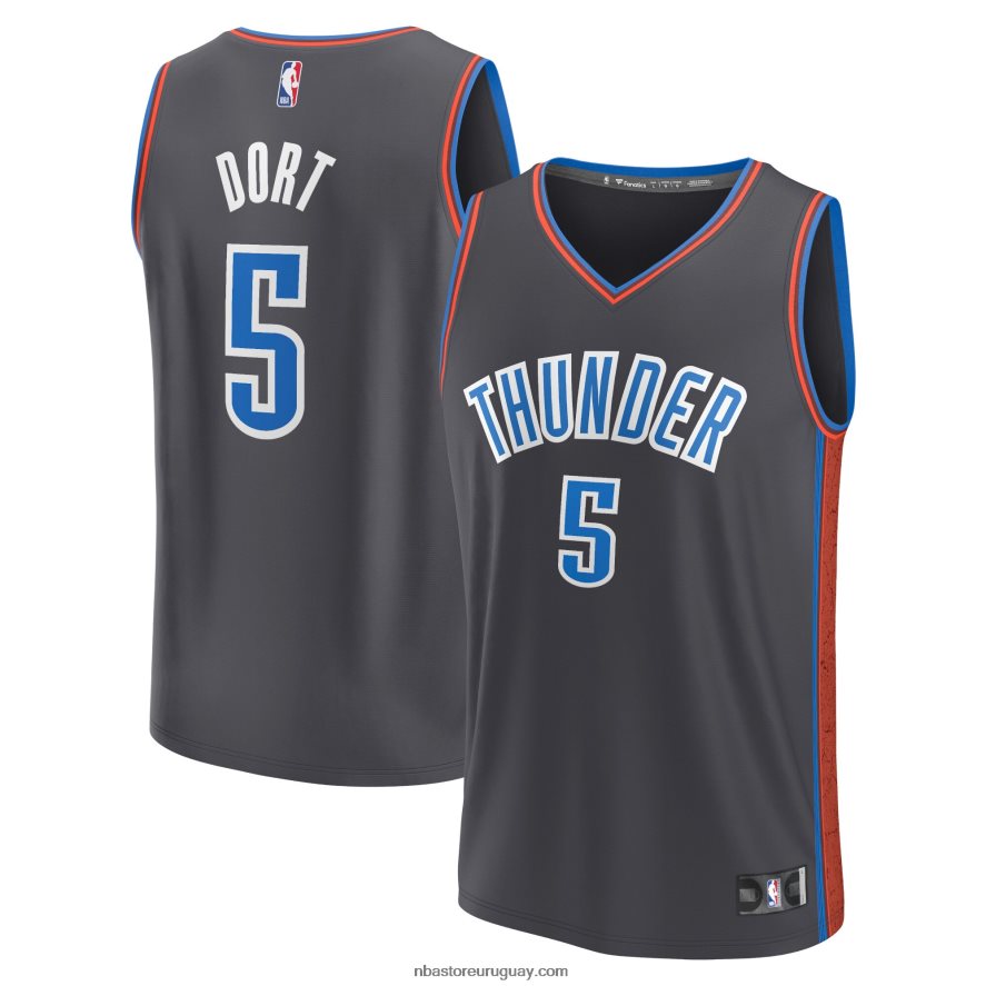 camiseta oklahoma city thunder luguentz dort antracita fastbreak 6L080N2185 NBA