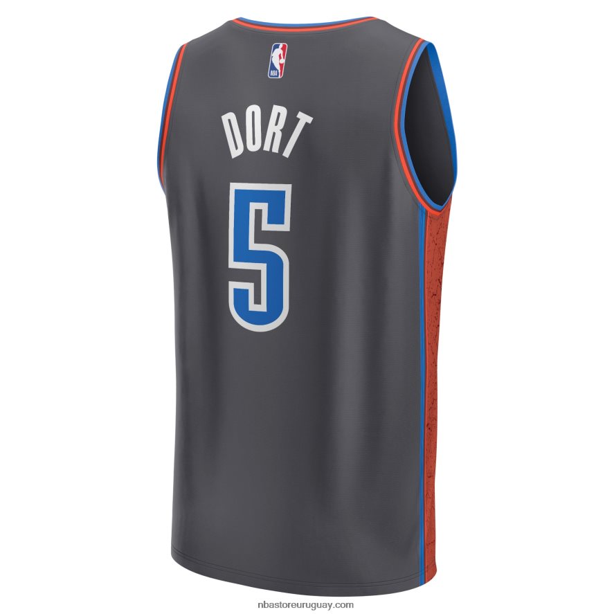 camiseta oklahoma city thunder luguentz dort antracita fastbreak 6L080N2185 NBA