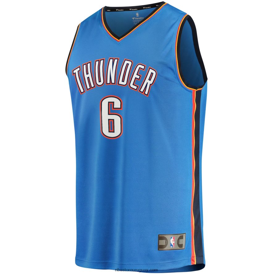 camiseta réplica de trueno de la ciudad de oklahoma azul jaylin williams fast break 6L080N1257 NBA