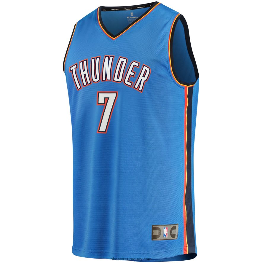 oklahoma city thunder chet holmgren blue draft selección de primera ronda fast break replica jersey 6L080N6398 NBA