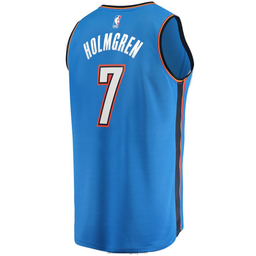 oklahoma city thunder chet holmgren blue draft selección de primera ronda fast break replica jersey 6L080N6398 NBA