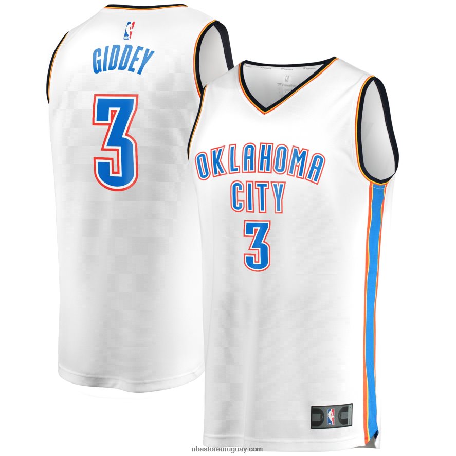 réplica de jersey blanco de oklahoma city thunder josh giddey fast break 6L080N2406 NBA