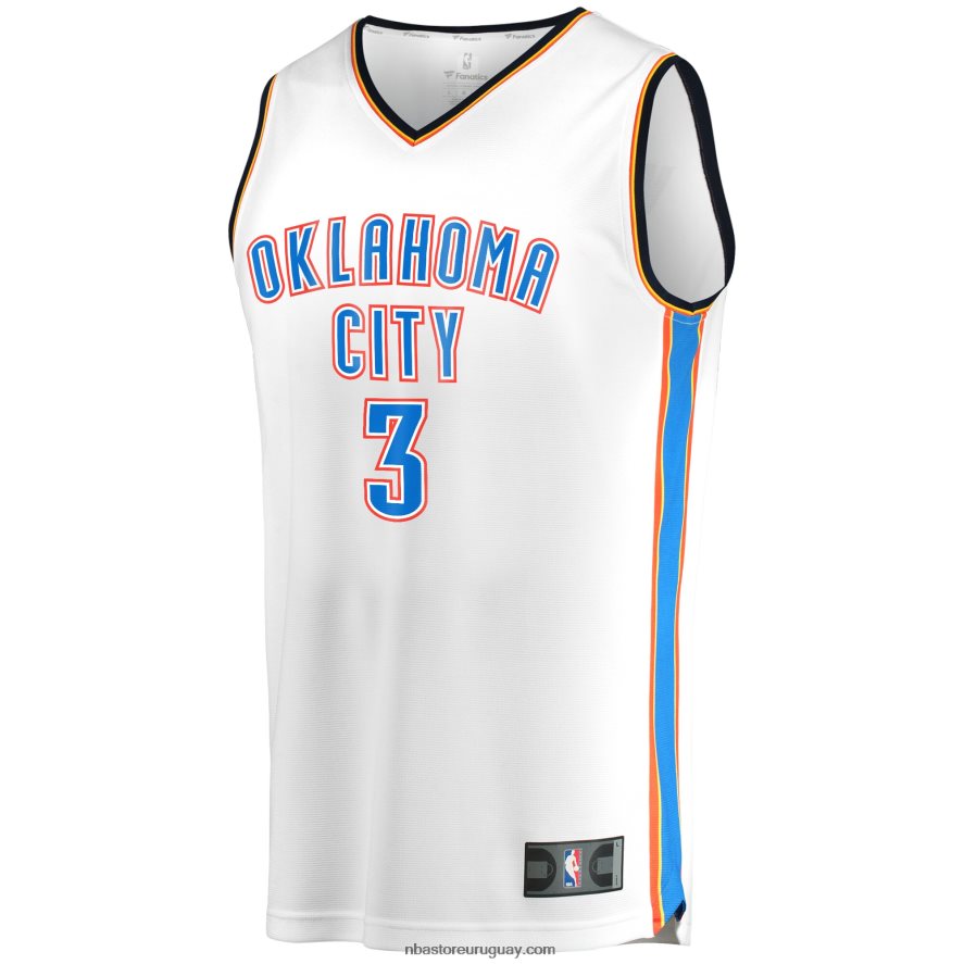 réplica de jersey blanco de oklahoma city thunder josh giddey fast break 6L080N2406 NBA