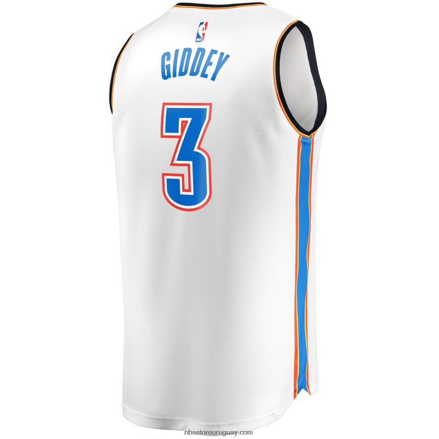 réplica de jersey blanco de oklahoma city thunder josh giddey fast break 6L080N2406 NBA