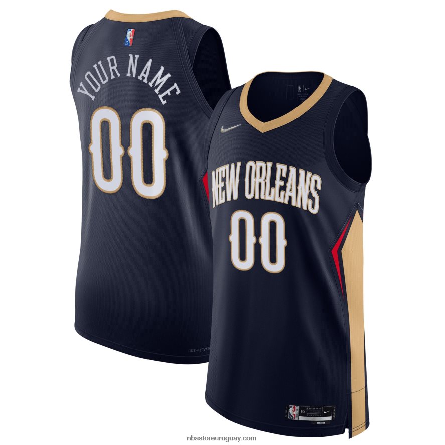 New Orleans Pelicans Nike Navy Diamond Swingman - Camiseta personalizada auténtica 6L080N2871 NBA