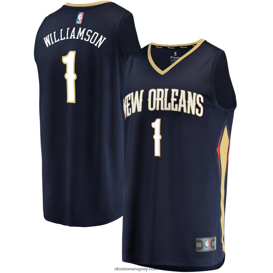 New Orleans Pelicans Zion Williamson Navy Fast Break Réplica Jersey 6L080N644 NBA