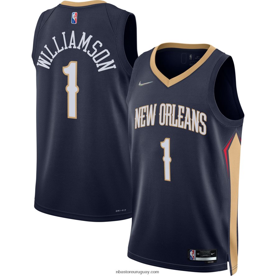 New Orleans Pelicans Zion Williamson Nike Azul Marino Diamante Swingman Jersey 6L080N6430 NBA