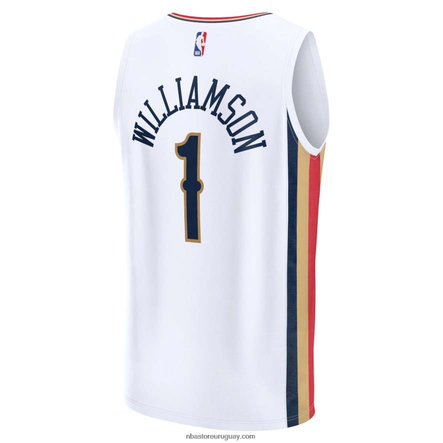 New Orleans Pelicans Zion Williamson Réplica De Jersey Blanco De Fast Break 6L080N3424 NBA