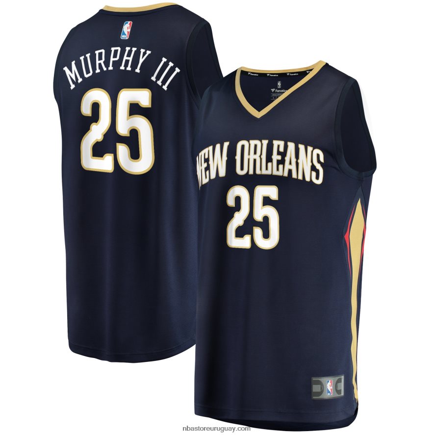 New Orleans Pelicans trey murphy iii réplica de camiseta azul marino fast break 6L080N1056 NBA