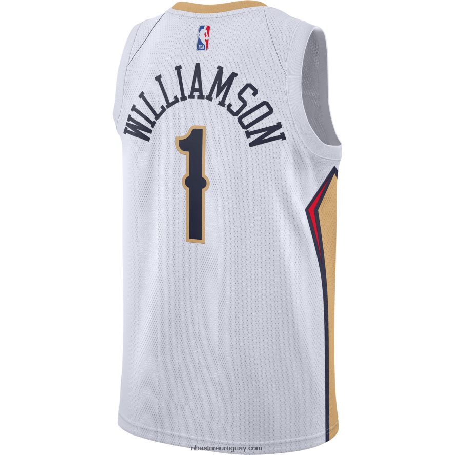 camiseta new orleans pelicans zion williamson nike blanca swingman 6L080N1656 NBA