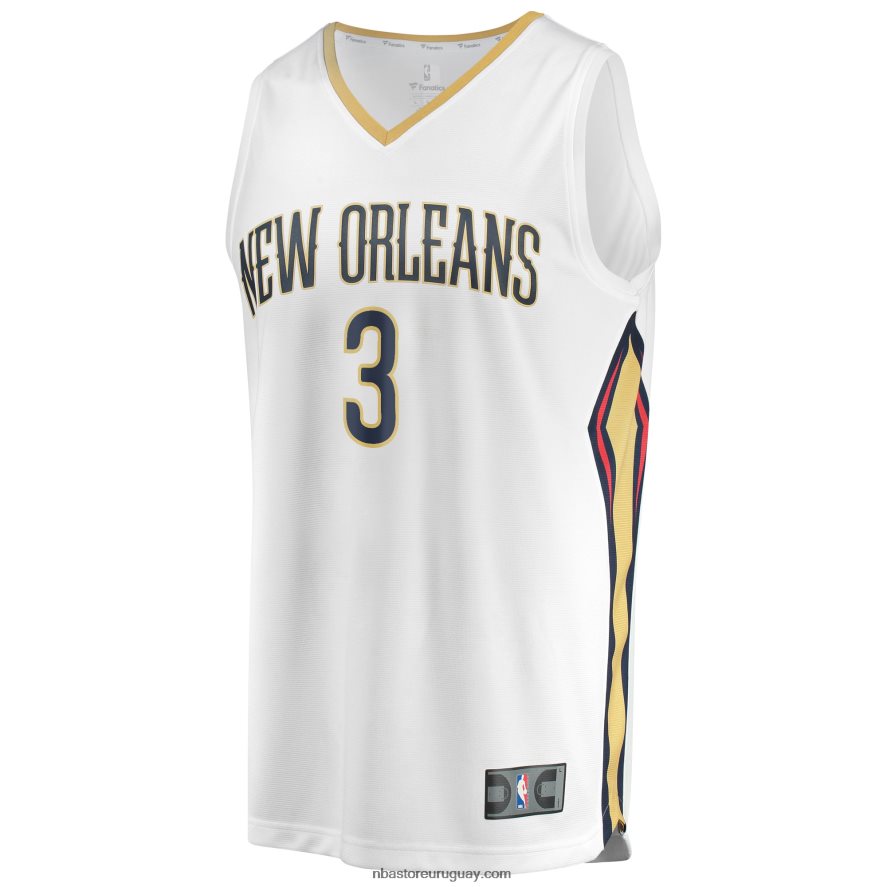 pelícanos de nueva orleans c.j. Réplica de camiseta blanca de McCollum Fast Break 6L080N4448 NBA
