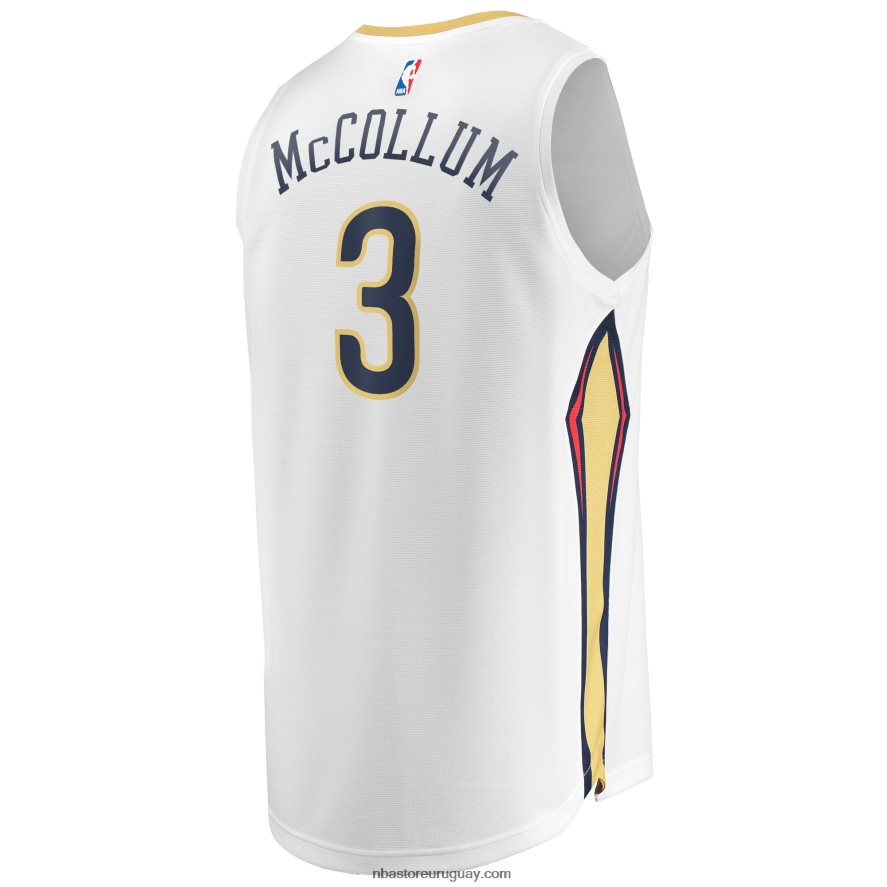 pelícanos de nueva orleans c.j. Réplica de camiseta blanca de McCollum Fast Break 6L080N4448 NBA