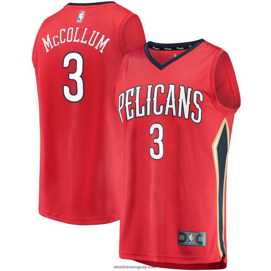 pelícanos de nueva orleans c.j. Réplica de camiseta roja Fast Break de McCollum 6L080N1981 NBA