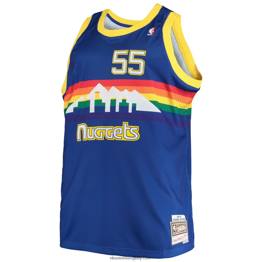denver nuggets dikembe mutombo mitchell & ness royal big & tall hardwood classics jersey 6L080N3186 NBA