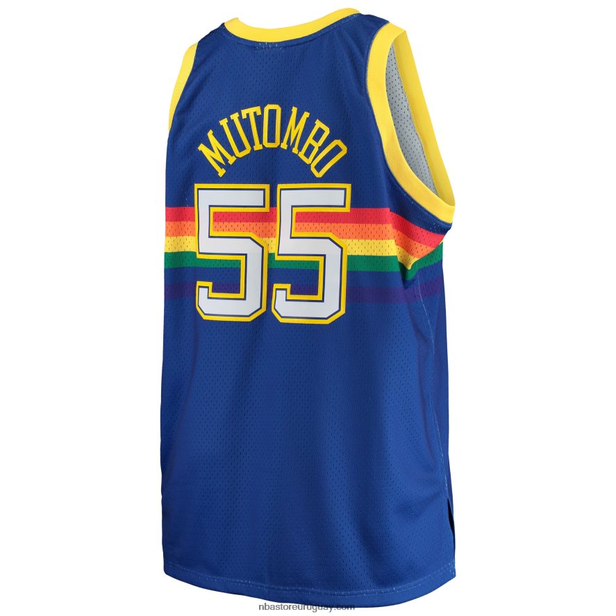 denver nuggets dikembe mutombo mitchell & ness royal big & tall hardwood classics jersey 6L080N3186 NBA