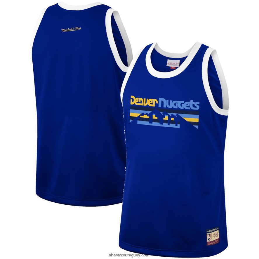 denver nuggets mitchell & ness royal hardwood classics equipo herencia moda jersey 6L080N6203 NBA