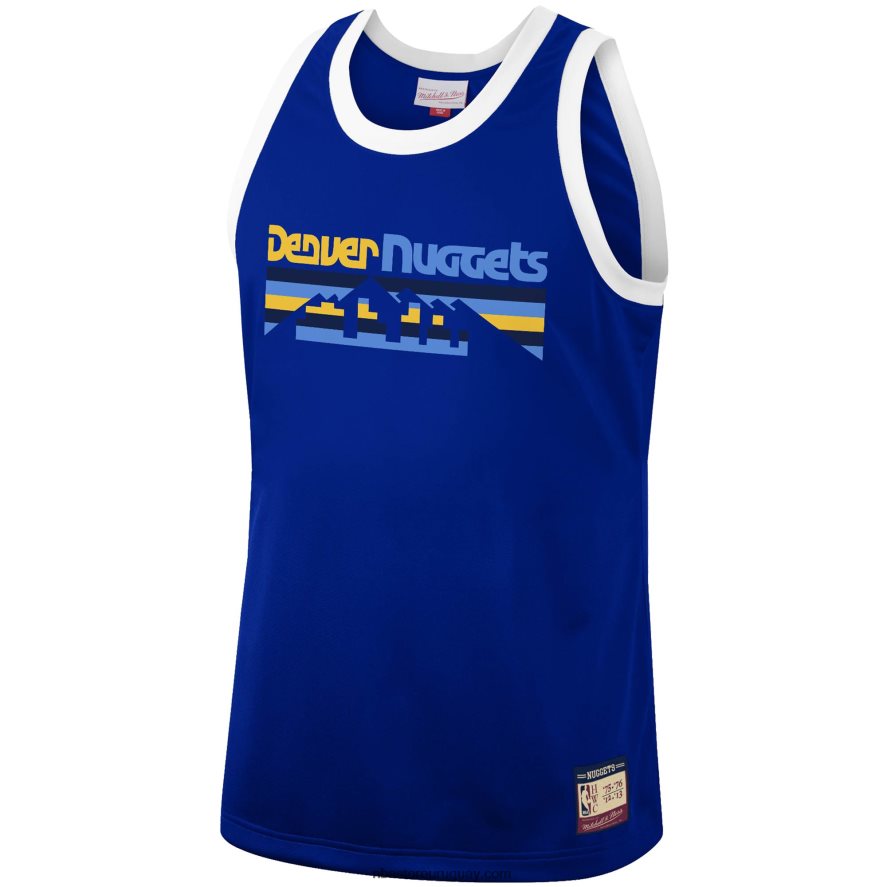 denver nuggets mitchell & ness royal hardwood classics equipo herencia moda jersey 6L080N6203 NBA