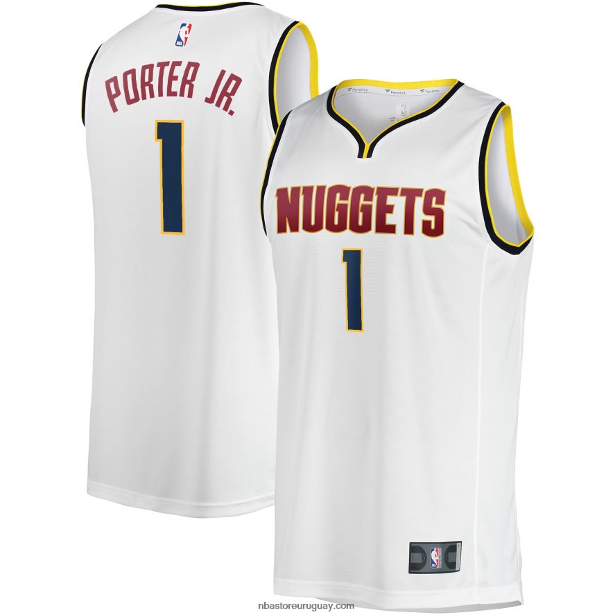 pepitas de denver michael porter jr. camiseta blanca de jugador de contraataque 6L080N7096 NBA