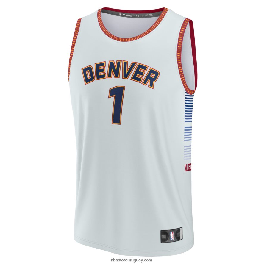 pepitas de denver michael porter jr. maillot plata fastbreak 6L080N1015 NBA