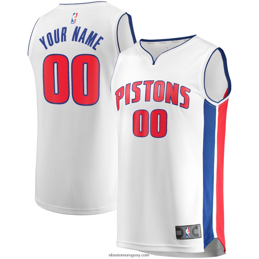 Camiseta Detroit Pistons Fast Break Réplica personalizada blanca 6L080N5821 NBA