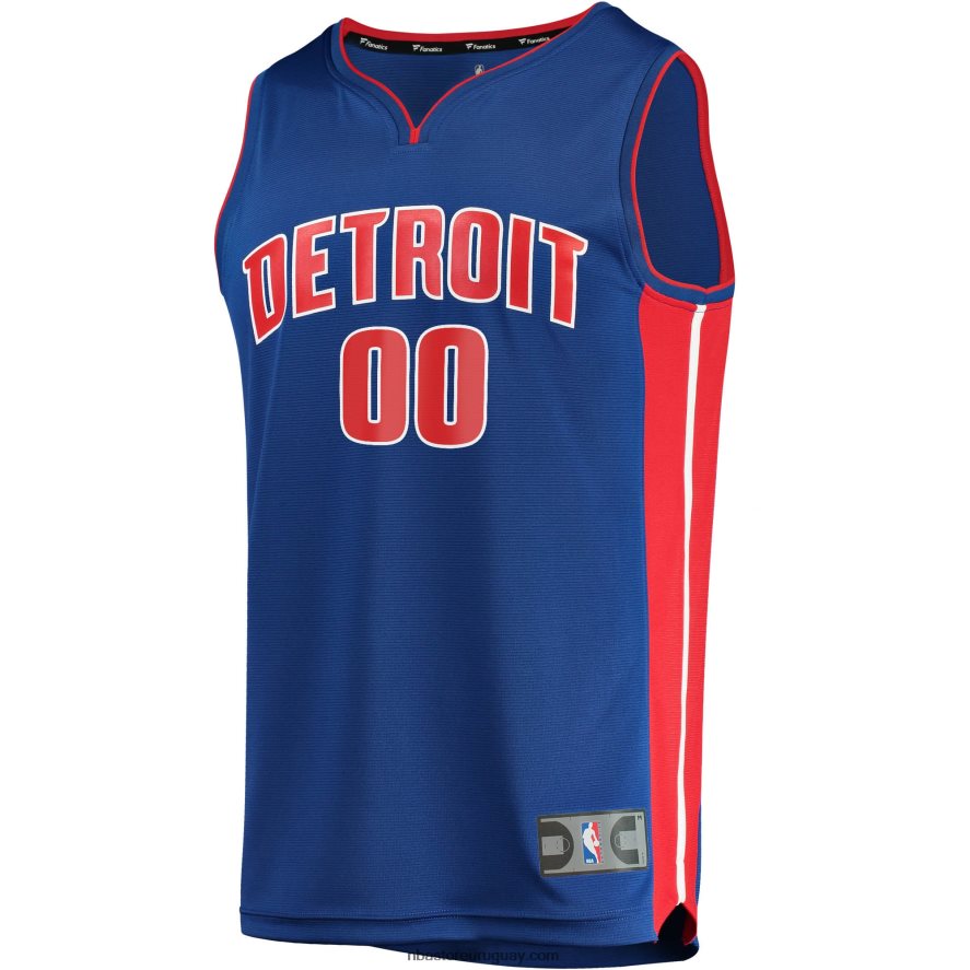 Detroit Pistons camiseta azul réplica personalizada Fast Break 6L080N1784 NBA
