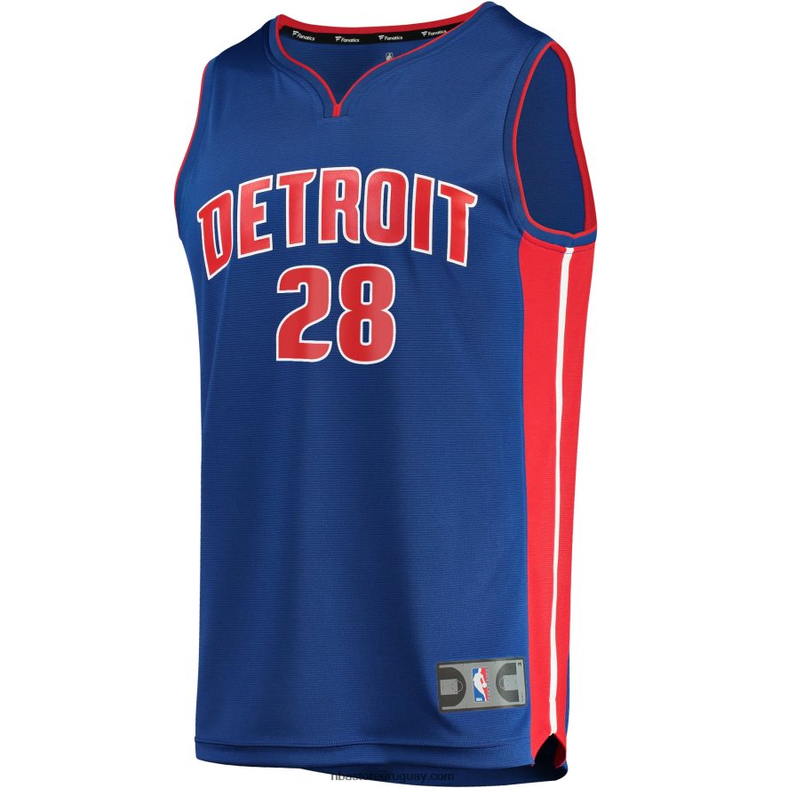 Detroit Pistons isaiah stewart réplica de camiseta azul de descanso rápido 6L080N5692 NBA