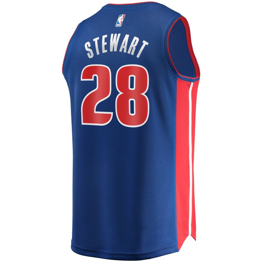 Detroit Pistons isaiah stewart réplica de camiseta azul de descanso rápido 6L080N5692 NBA