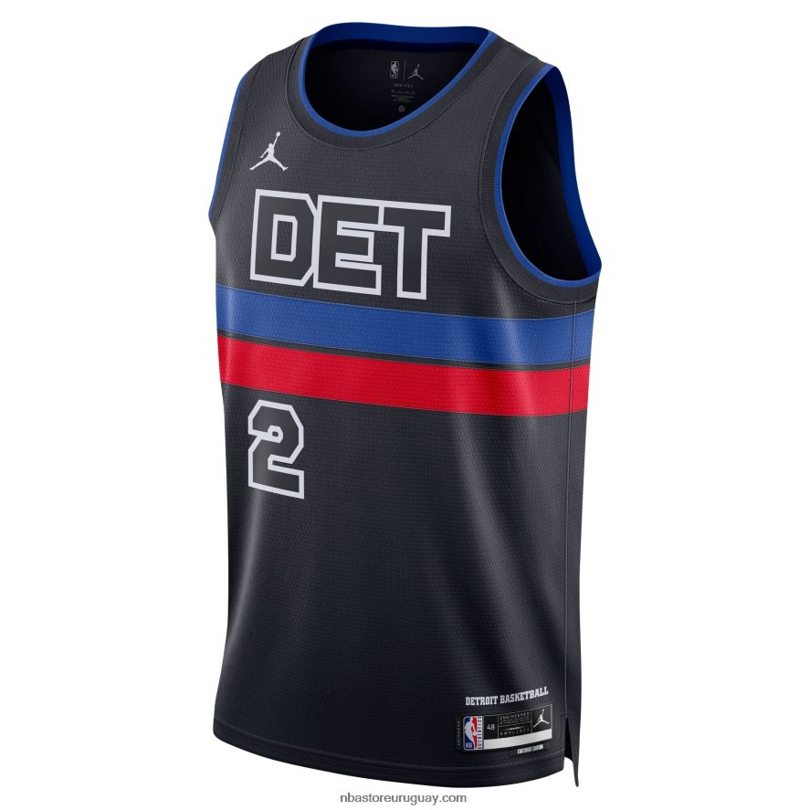 detroit pistons cade cunningham jordan marca negro swingman jersey 6L080N337 NBA