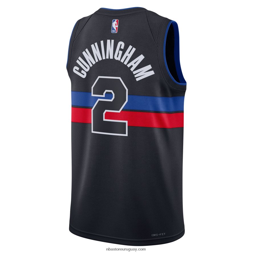 detroit pistons cade cunningham jordan marca negro swingman jersey 6L080N337 NBA