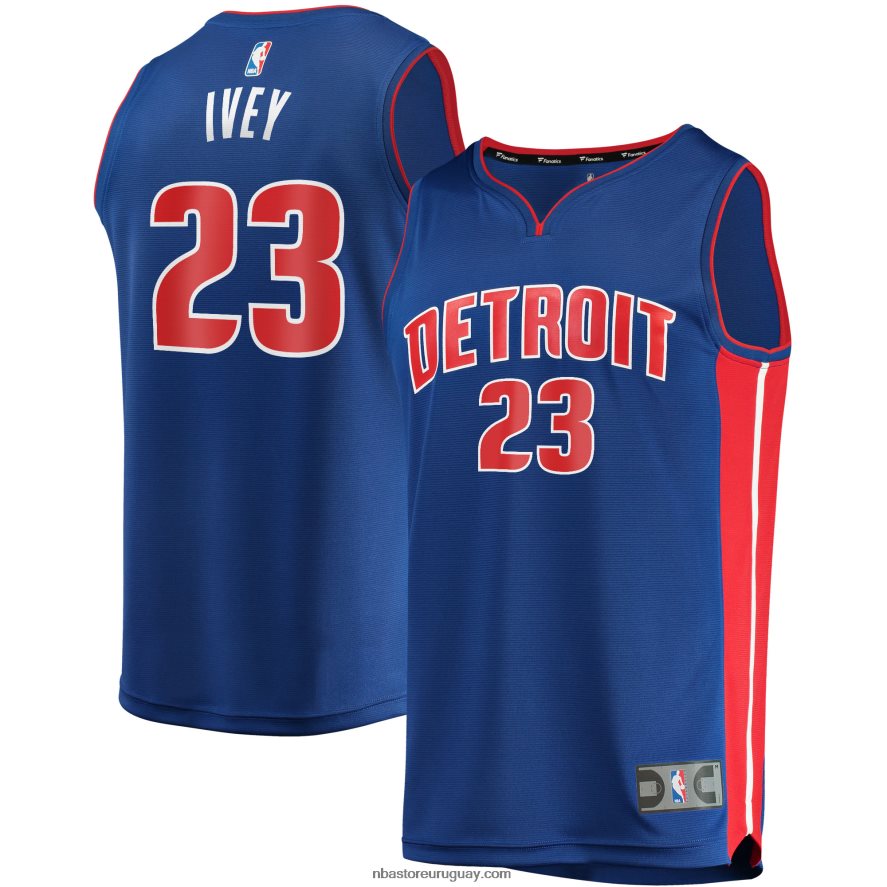 detroit pistons jaden ivey blue draft selección de primera ronda fast break replica player jersey 6L080N443 NBA