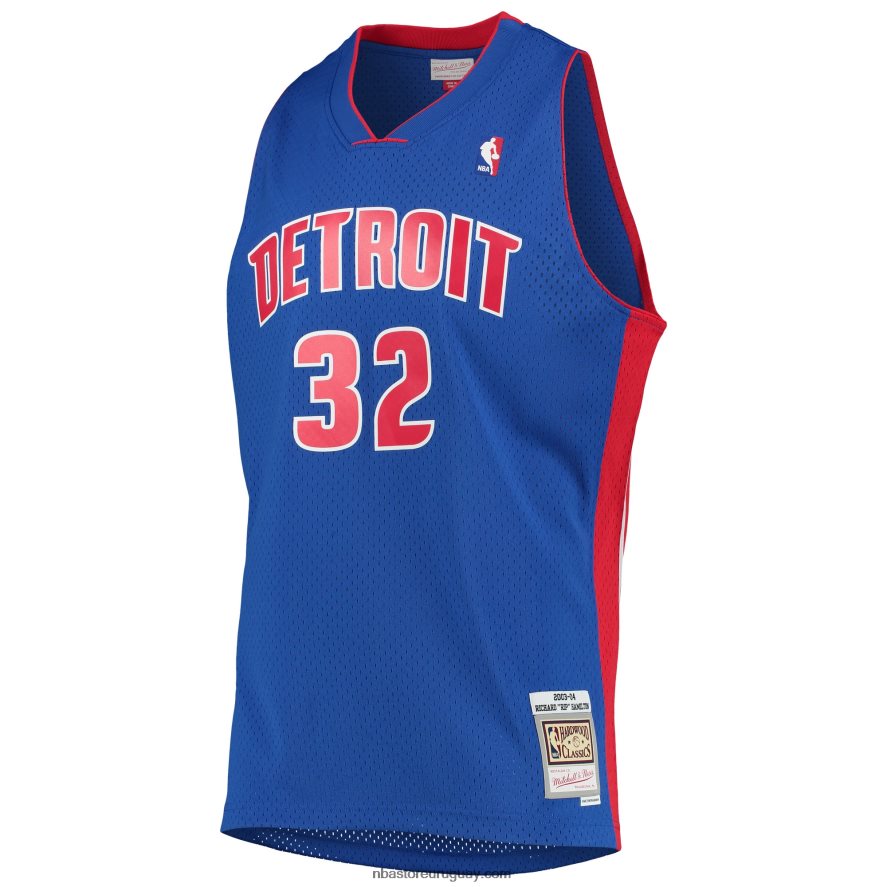 detroit pistons richard hamilton mitchell & ness blue hardwood classics swingman jersey 6L080N2378 NBA