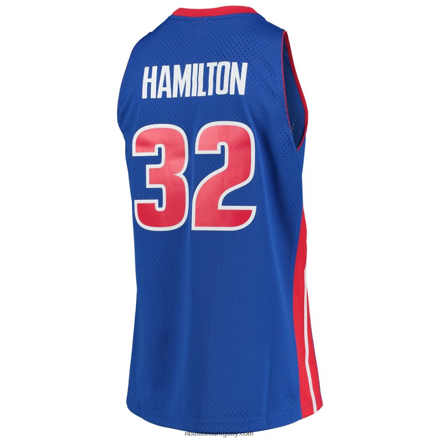 detroit pistons richard hamilton mitchell & ness blue hardwood classics swingman jersey 6L080N2378 NBA