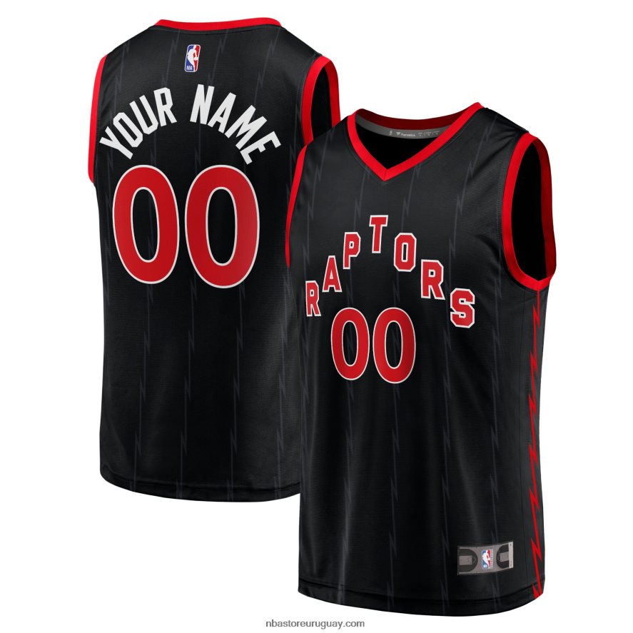 Toronto Raptors Réplica de camiseta personalizada Fast Break negra 6L080N6358 NBA