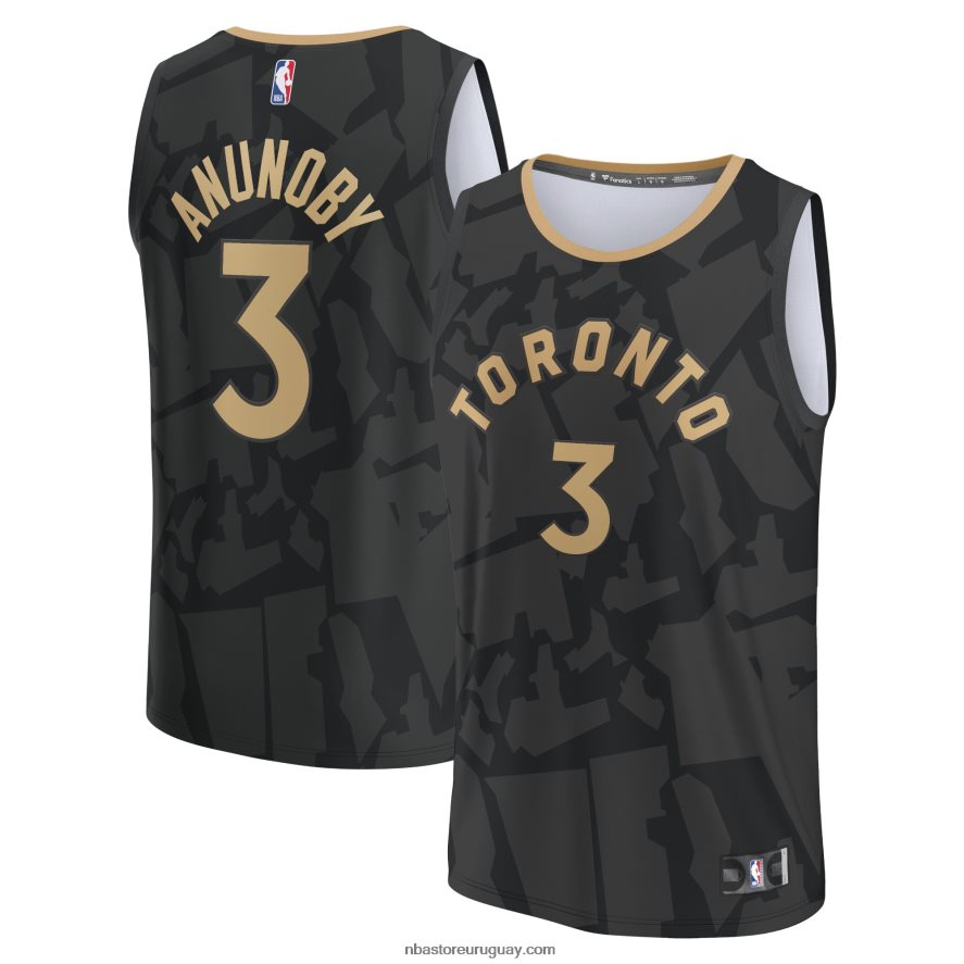 camiseta toronto raptors og anunoby negra fastbreak 6L080N5066 NBA