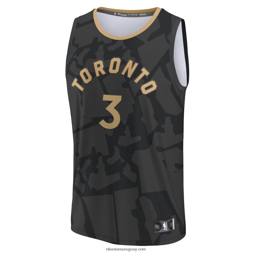 camiseta toronto raptors og anunoby negra fastbreak 6L080N5066 NBA