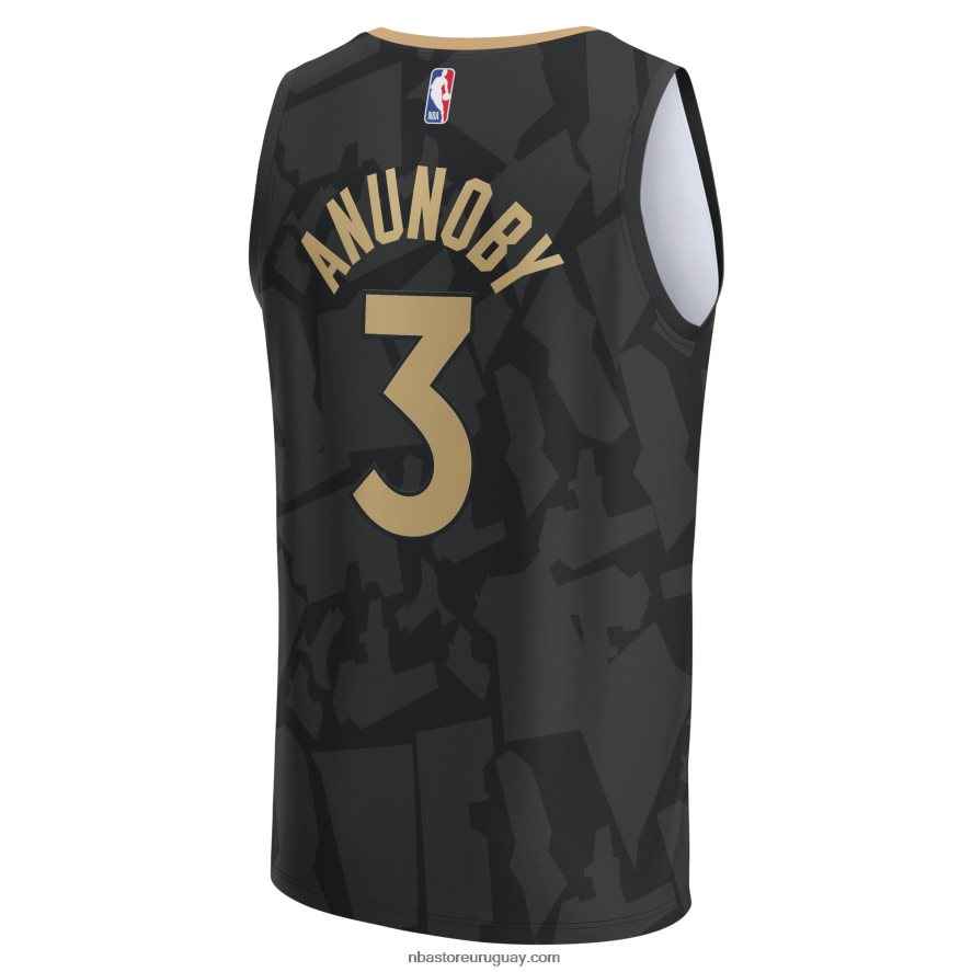 camiseta toronto raptors og anunoby negra fastbreak 6L080N5066 NBA