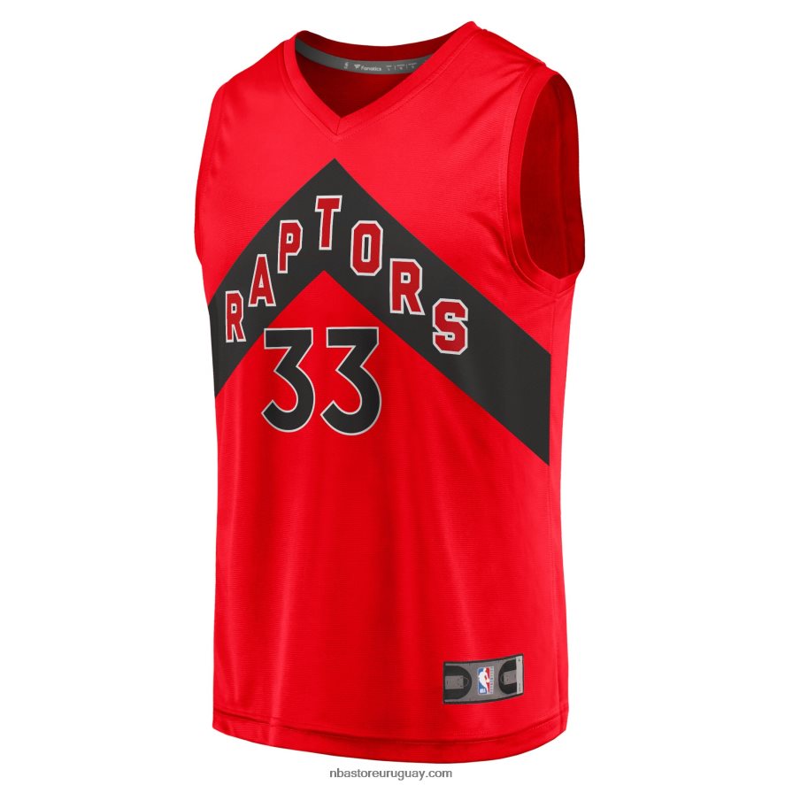 toronto rapaces gary trent jr. réplica de maillot rojo fast break 6L080N6280 NBA