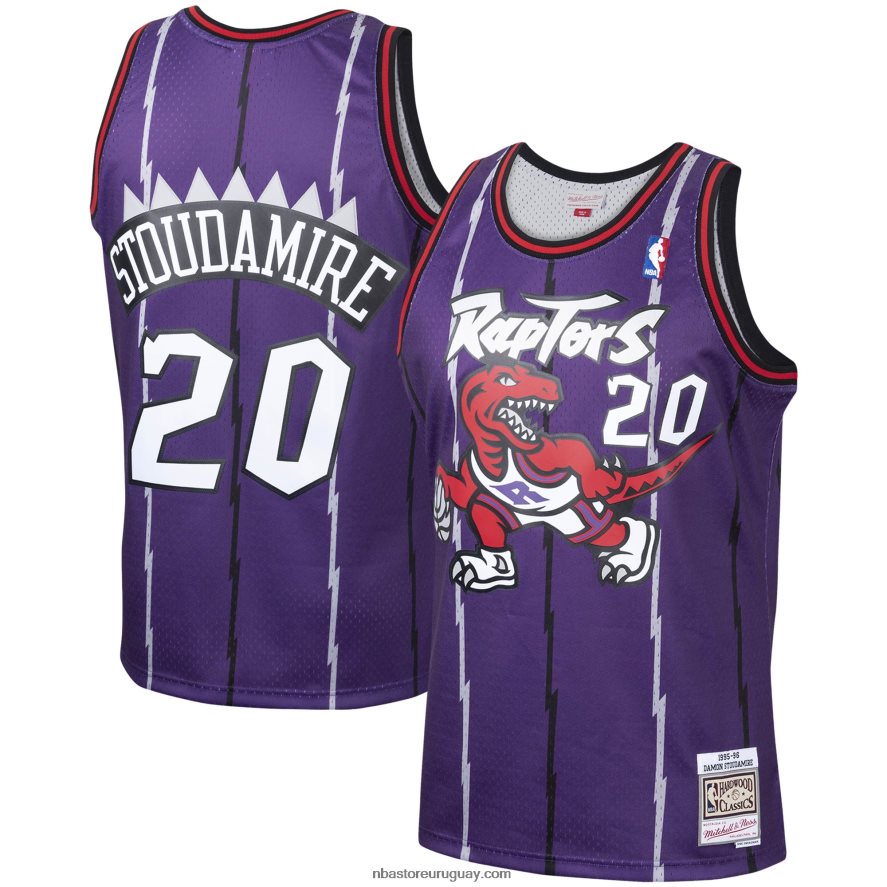toronto raptors damon stoudamire mitchell & ness púrpura hardwood classics swingman player jersey 6L080N4872 NBA