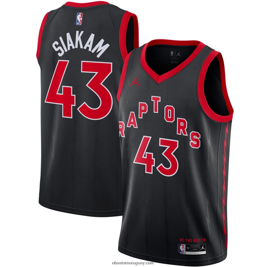 toronto raptors pascal siakam jordan marca negro swingman jersey 6L080N3281 NBA