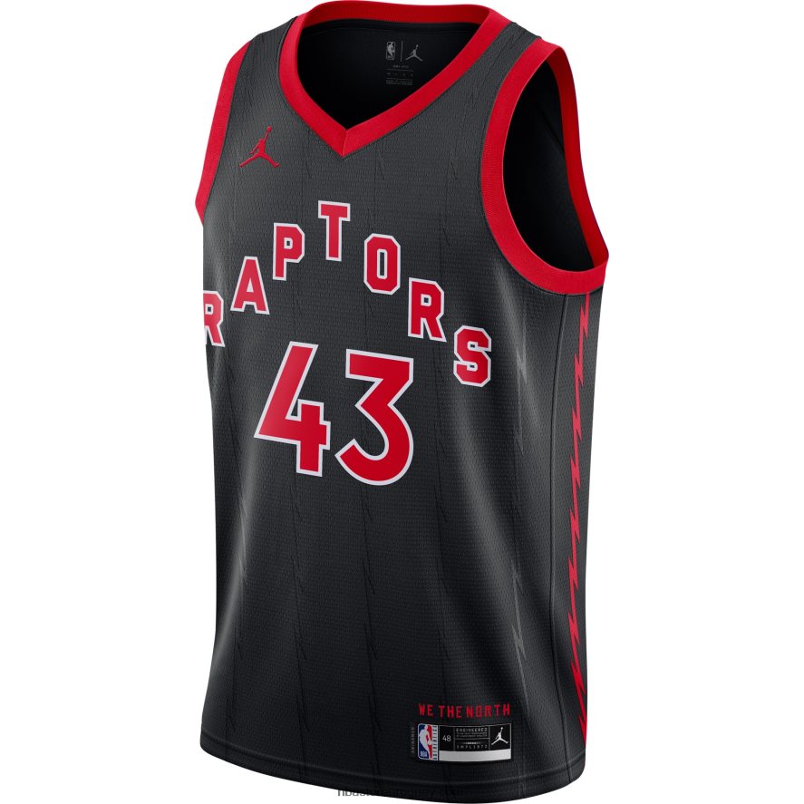 toronto raptors pascal siakam jordan marca negro swingman jersey 6L080N3281 NBA