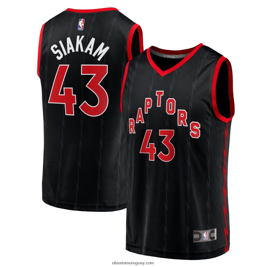 toronto raptors pascal siakam negro fast break replica jersey 6L080N4604 NBA