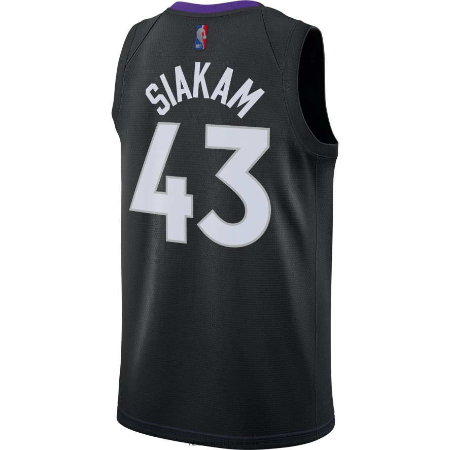 toronto raptors pascal siakam nike negro/púrpura swingman jugador camiseta - edición ganada 6L080N11175 NBA